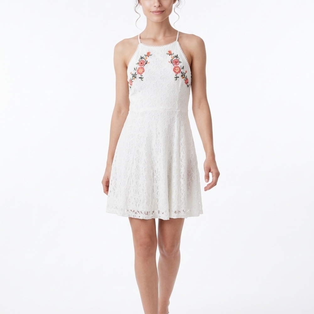 Lydelle White Lace Dress